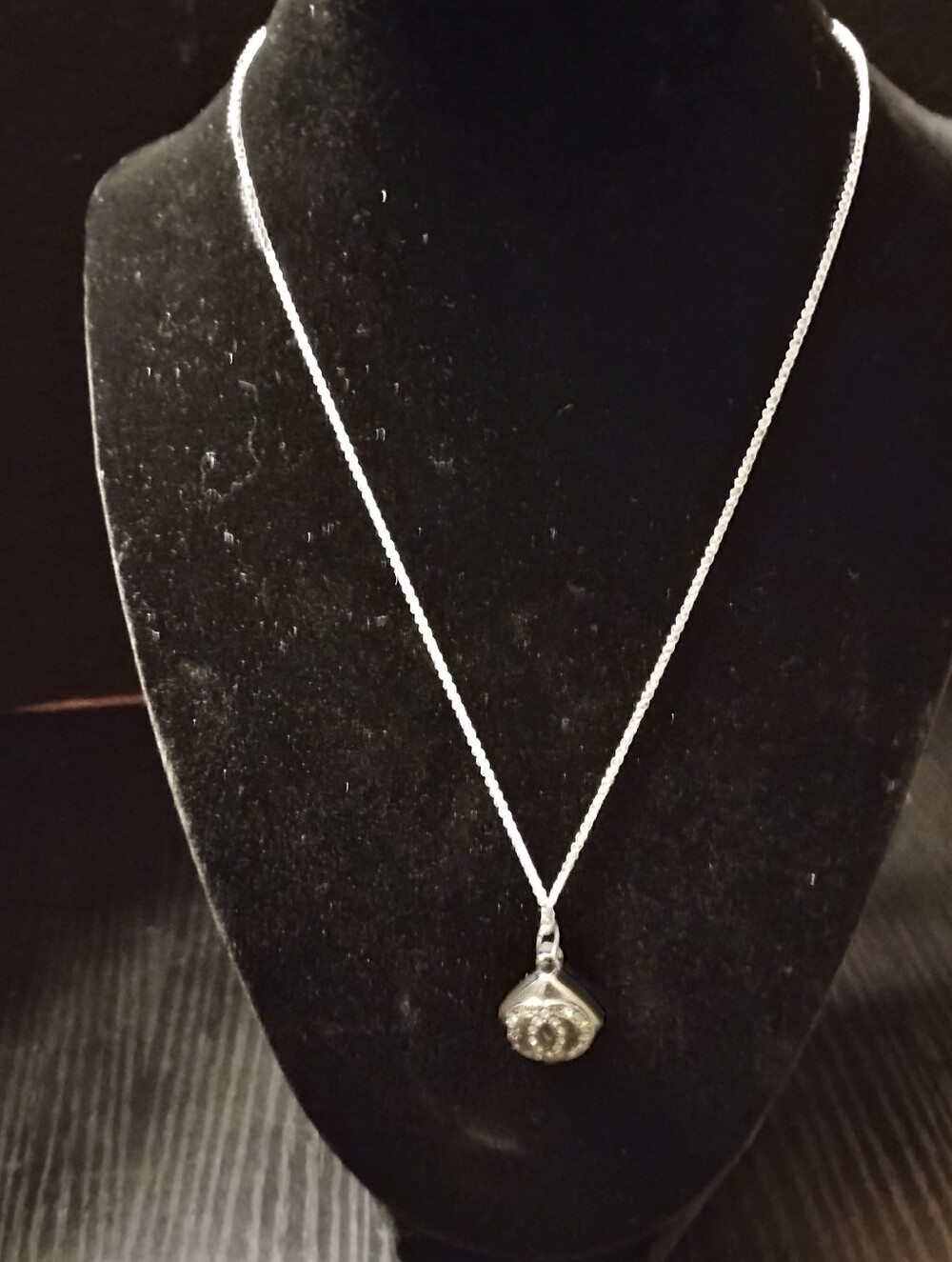 Cute Necklace with up-cycled zipper-pull on silver chain